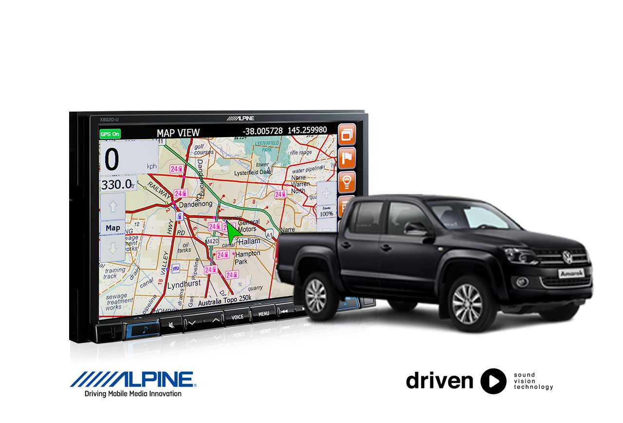 Alpine X802DU 8" GPS Navigation with HEMA Mapping