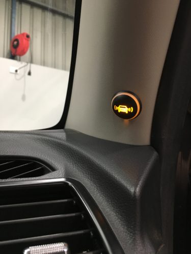 blind spot indicator installed into isuzu mux