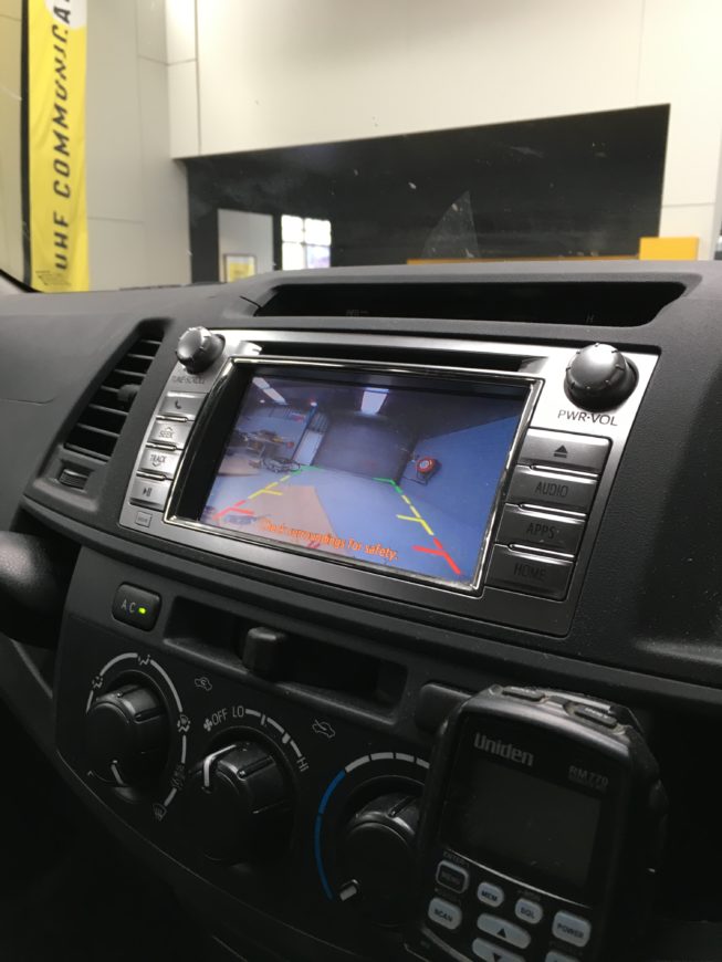 reverse camera on factory hilux screen