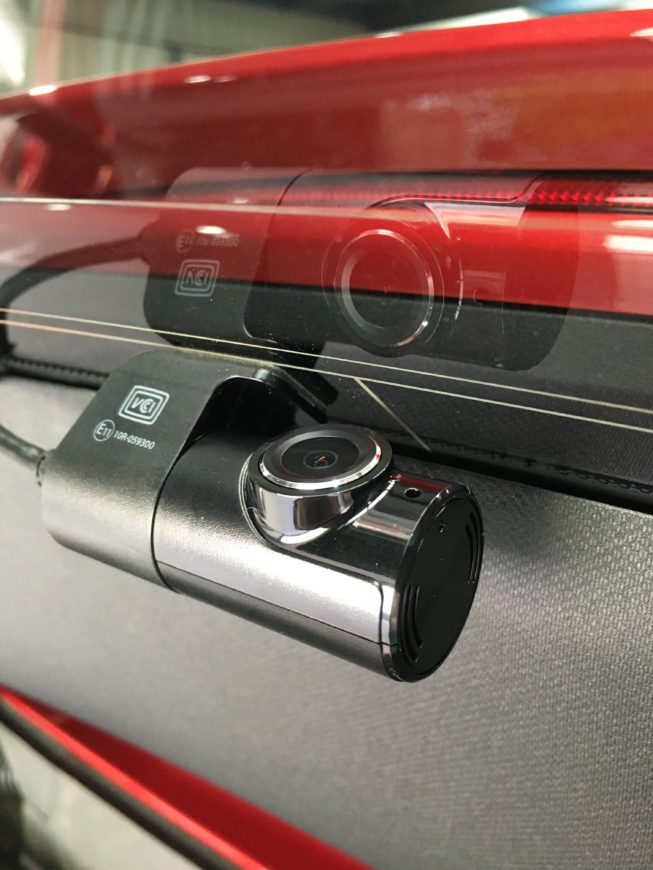 Rear dash-cam installed into Mercedes GLE