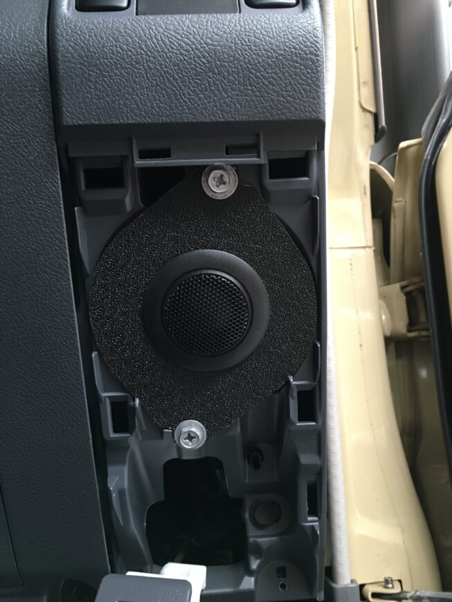 Alpine tweeters installed into factory dash speaker locations